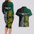 Personalised South Africa and New Zealand Couples Matching Long Sleeve Bodycon Dress and Hawaiian Shirt King Protea and Silver Fern Mix Culture Pattern LT03 - Polynesian Pride