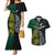 Personalised South Africa and New Zealand Couples Matching Mermaid Dress and Hawaiian Shirt King Protea and Silver Fern Mix Culture Pattern LT03 Black - Polynesian Pride