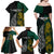 Personalised South Africa and New Zealand Family Matching Off Shoulder Maxi Dress and Hawaiian Shirt King Protea and Silver Fern Mix Culture Pattern LT03 - Polynesian Pride