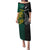 Personalised South Africa and New Zealand Family Matching Puletasi Dress and Hawaiian Shirt King Protea and Silver Fern Mix Culture Pattern LT03 Mom's Dress Black - Polynesian Pride