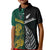 Personalised South Africa and New Zealand Kid Polo Shirt King Protea and Silver Fern Mix Culture Pattern LT03 Kid Black - Polynesian Pride