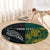 Personalised South Africa and New Zealand Round Carpet King Protea and Silver Fern Mix Culture Pattern LT03 - Polynesian Pride