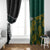 Personalised South Africa and New Zealand Window Curtain King Protea and Silver Fern Mix Culture Pattern LT03 - Polynesian Pride