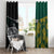 Personalised South Africa and New Zealand Window Curtain King Protea and Silver Fern Mix Culture Pattern LT03 - Polynesian Pride