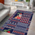 Hawaii Mele Kalikimaka Area Rug Aloha and Christmas Elements Patchwork Blue Style LT03 - Polynesian Pride