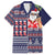 Hawaii Mele Kalikimaka Family Matching Long Sleeve Bodycon Dress and Hawaiian Shirt Aloha and Christmas Elements Patchwork Blue Style LT03 Dad's Shirt - Short Sleeve Blue - Polynesian Pride