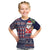 Hawaii Mele Kalikimaka Kid T Shirt Aloha and Christmas Elements Patchwork Blue Style LT03 Blue - Polynesian Pride