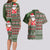 Hawaii Mele Kalikimaka Couples Matching Long Sleeve Bodycon Dress and Hawaiian Shirt Aloha and Christmas Elements Patchwork Green Style LT03 - Polynesian Pride