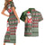 Hawaii Mele Kalikimaka Couples Matching Short Sleeve Bodycon Dress and Hawaiian Shirt Aloha and Christmas Elements Patchwork Green Style LT03 - Polynesian Pride