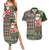 Hawaii Mele Kalikimaka Couples Matching Summer Maxi Dress and Hawaiian Shirt Aloha and Christmas Elements Patchwork Green Style LT03 Green - Polynesian Pride