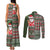 Hawaii Mele Kalikimaka Couples Matching Tank Maxi Dress and Long Sleeve Button Shirt Aloha and Christmas Elements Patchwork Green Style LT03 - Polynesian Pride