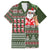 Hawaii Mele Kalikimaka Family Matching Long Sleeve Bodycon Dress and Hawaiian Shirt Aloha and Christmas Elements Patchwork Green Style LT03 Dad's Shirt - Short Sleeve Green - Polynesian Pride