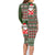 Hawaii Mele Kalikimaka Family Matching Long Sleeve Bodycon Dress and Hawaiian Shirt Aloha and Christmas Elements Patchwork Green Style LT03 - Polynesian Pride