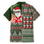 Hawaii Mele Kalikimaka Family Matching Short Sleeve Bodycon Dress and Hawaiian Shirt Aloha and Christmas Elements Patchwork Green Style LT03 - Polynesian Pride