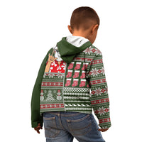 Hawaii Mele Kalikimaka Kid Hoodie Aloha and Christmas Elements Patchwork Green Style LT03 - Polynesian Pride