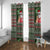 Hawaii Mele Kalikimaka Window Curtain Aloha and Christmas Elements Patchwork Green Style LT03 With Grommets Green - Polynesian Pride