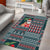 Hawaii Mele Kalikimaka Area Rug Aloha and Christmas Elements Patchwork Turquoise Style LT03 - Polynesian Pride