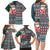 Hawaii Mele Kalikimaka Family Matching Long Sleeve Bodycon Dress and Hawaiian Shirt Aloha and Christmas Elements Patchwork Turquoise Style LT03 - Polynesian Pride