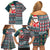 Hawaii Mele Kalikimaka Family Matching Off Shoulder Short Dress and Hawaiian Shirt Aloha and Christmas Elements Patchwork Turquoise Style LT03 - Polynesian Pride