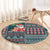 Hawaii Mele Kalikimaka Round Carpet Aloha and Christmas Elements Patchwork Turquoise Style LT03 - Polynesian Pride