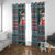 Hawaii Mele Kalikimaka Window Curtain Aloha and Christmas Elements Patchwork Turquoise Style LT03 With Grommets Turquoise - Polynesian Pride