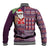 Hawaii Mele Kalikimaka Baseball Jacket Aloha and Christmas Elements Patchwork Pink Style LT03 - Polynesian Pride