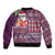 Hawaii Mele Kalikimaka Bomber Jacket Aloha and Christmas Elements Patchwork Pink Style LT03 - Polynesian Pride