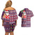 Hawaii Mele Kalikimaka Couples Matching Off Shoulder Short Dress and Hawaiian Shirt Aloha and Christmas Elements Patchwork Pink Style LT03 - Polynesian Pride