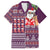 Hawaii Mele Kalikimaka Family Matching Long Sleeve Bodycon Dress and Hawaiian Shirt Aloha and Christmas Elements Patchwork Pink Style LT03 Dad's Shirt - Short Sleeve Pink - Polynesian Pride