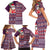 Hawaii Mele Kalikimaka Family Matching Short Sleeve Bodycon Dress and Hawaiian Shirt Aloha and Christmas Elements Patchwork Pink Style LT03 - Polynesian Pride