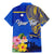 Personalised Nauru Independence Day Family Matching Mermaid Dress and Hawaiian Shirt Nauruan Tribal Flag Style LT03 - Polynesian Pride