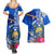 Personalised Nauru Coat of Arms Couples Matching Summer Maxi Dress and Hawaiian Shirt Tropical Flower Polynesian Pattern LT03 - Polynesian Pride