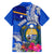 Personalised Nauru Coat of Arms Family Matching Off Shoulder Maxi Dress and Hawaiian Shirt Tropical Flower Polynesian Pattern LT03 - Polynesian Pride
