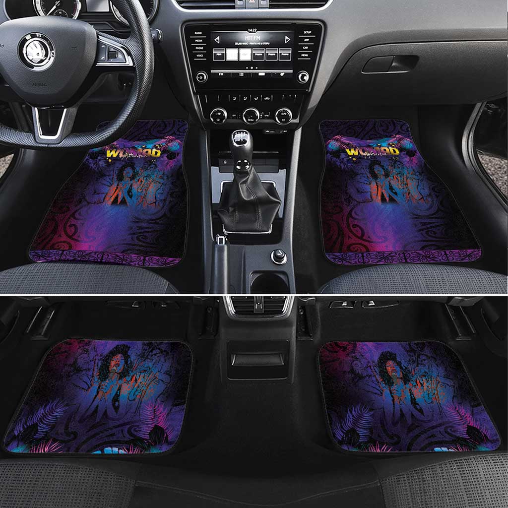 Aotearoa Arts Festival 2025 Car Mats Maori Music Art Dance - Rhythmic Vibes LT03 Set 4pcs Black - Polynesian Pride