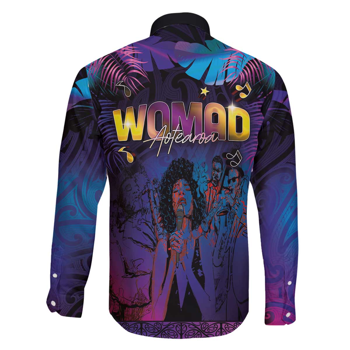 Aotearoa Arts Festival 2025 Family Matching Off The Shoulder Long Sleeve Dress and Hawaiian Shirt Maori Music Art Dance - Rhythmic Vibes