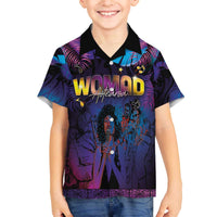 Aotearoa Arts Festival 2025 Family Matching Off The Shoulder Long Sleeve Dress and Hawaiian Shirt Maori Music Art Dance - Rhythmic Vibes