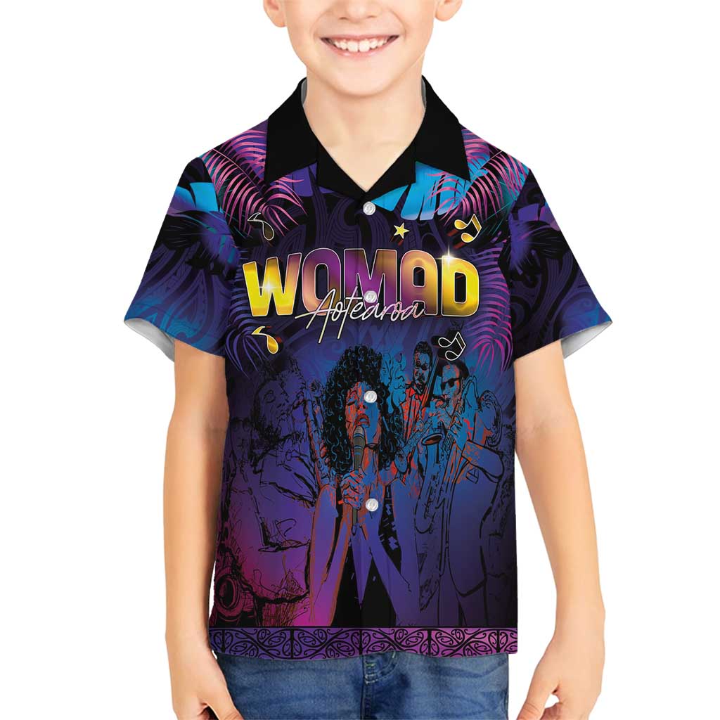 Aotearoa Arts Festival 2025 Family Matching Off Shoulder Short Dress and Hawaiian Shirt Maori Music Art Dance - Rhythmic Vibes