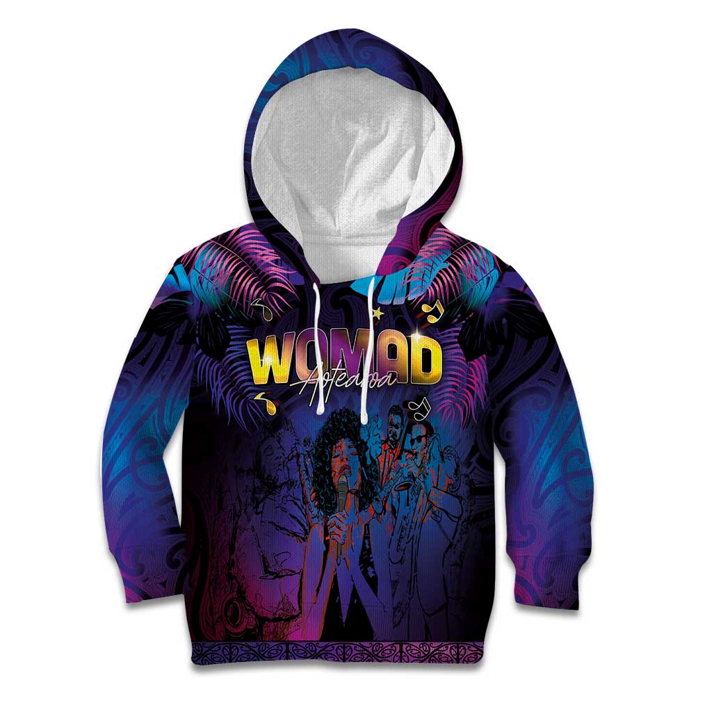 Aotearoa Arts Festival 2025 Kid Hoodie Maori Music Art Dance - Rhythmic Vibes