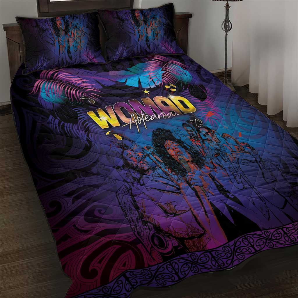 Aotearoa Arts Festival 2025 Quilt Bed Set Maori Music Art Dance - Rhythmic Vibes LT03 Black - Polynesian Pride