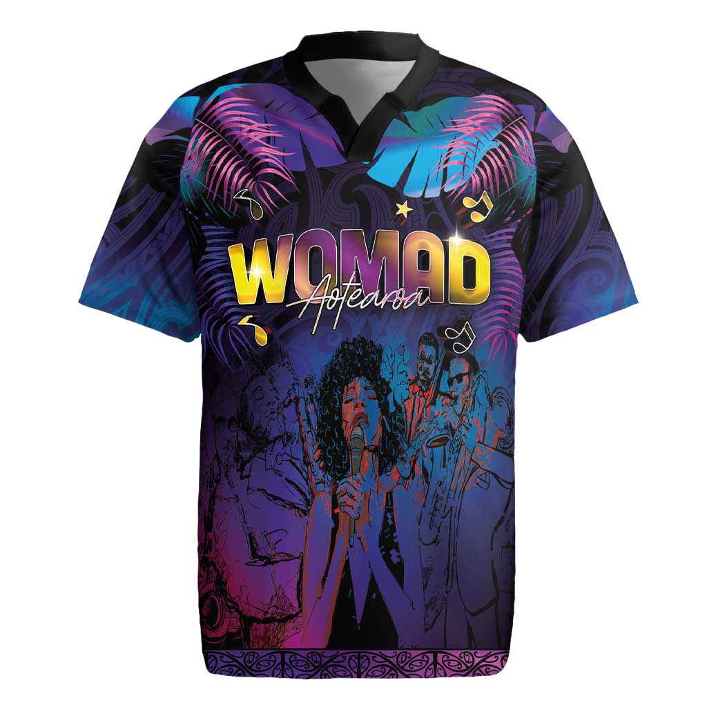 Aotearoa Arts Festival 2025 Rugby Jersey Maori Music Art Dance - Rhythmic Vibes LT03 Black - Polynesian Pride
