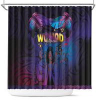 Aotearoa Arts Festival 2025 Shower Curtain Maori Music Art Dance - Rhythmic Vibes
