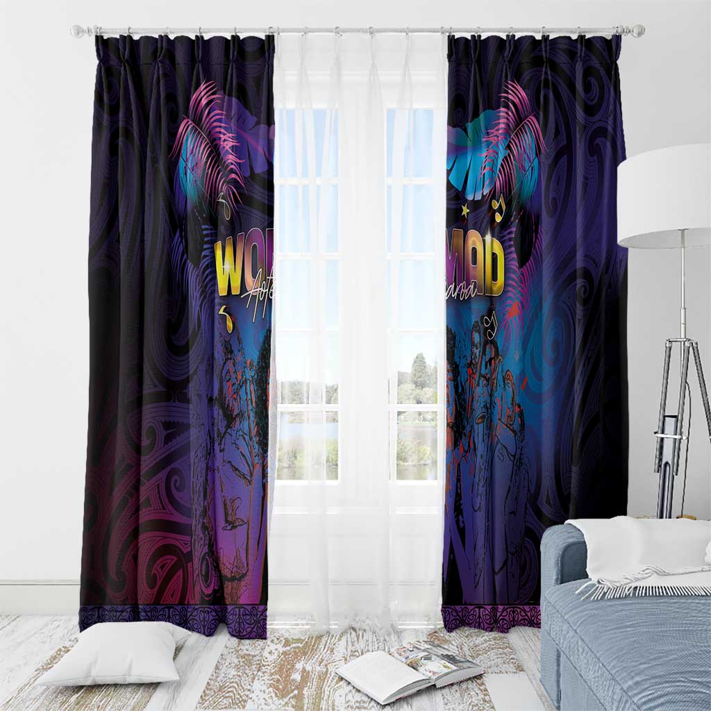 Aotearoa Arts Festival 2025 Window Curtain Maori Music Art Dance - Rhythmic Vibes LT03 - Polynesian Pride