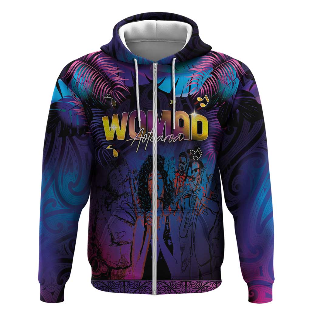 Aotearoa Arts Festival 2025 Zip Hoodie Maori Music Art Dance - Rhythmic Vibes