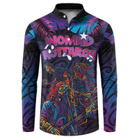 Aotearoa Arts Festival 2025 Button Sweatshirt Maori Performing Art and Music - Rhythmic Vibes LT03 Black - Polynesian Pride