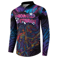 Aotearoa Arts Festival 2025 Button Sweatshirt Maori Performing Art and Music - Rhythmic Vibes LT03 - Polynesian Pride