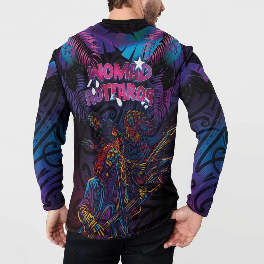 Aotearoa Arts Festival 2025 Button Sweatshirt Maori Performing Art and Music - Rhythmic Vibes LT03 - Polynesian Pride