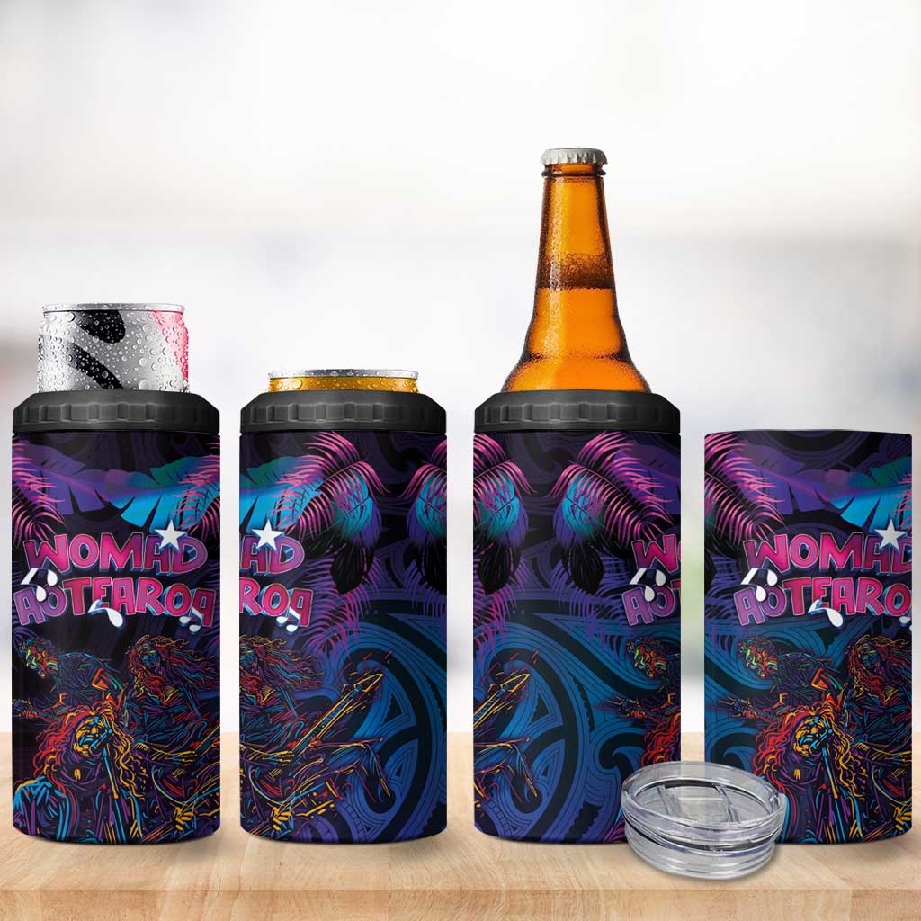 Aotearoa Arts Festival 2025 4 in 1 Can Cooler Tumbler Maori Performing Art and Music - Rhythmic Vibes