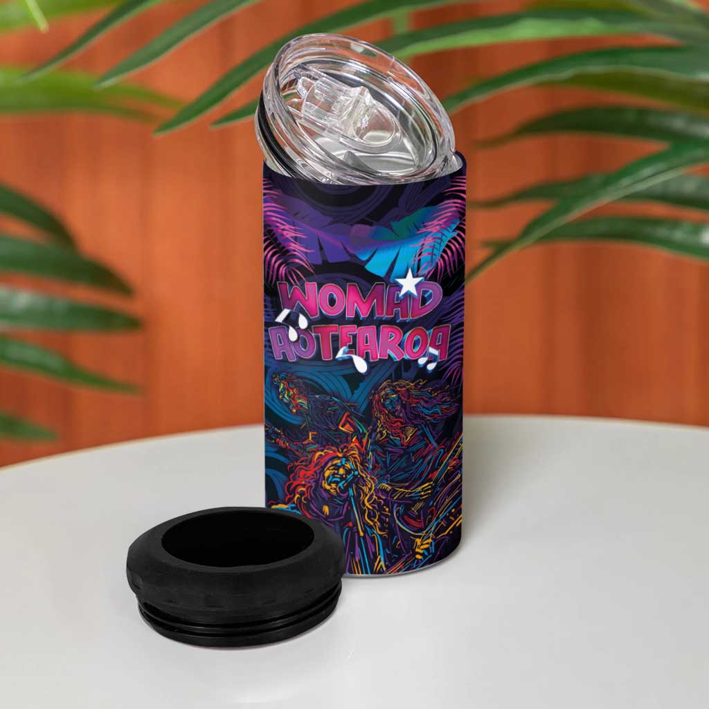 Aotearoa Arts Festival 2025 4 in 1 Can Cooler Tumbler Maori Performing Art and Music - Rhythmic Vibes