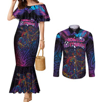 Aotearoa Arts Festival 2025 Couples Matching Mermaid Dress and Long Sleeve Button Shirt Maori Performing Art and Music - Rhythmic Vibes