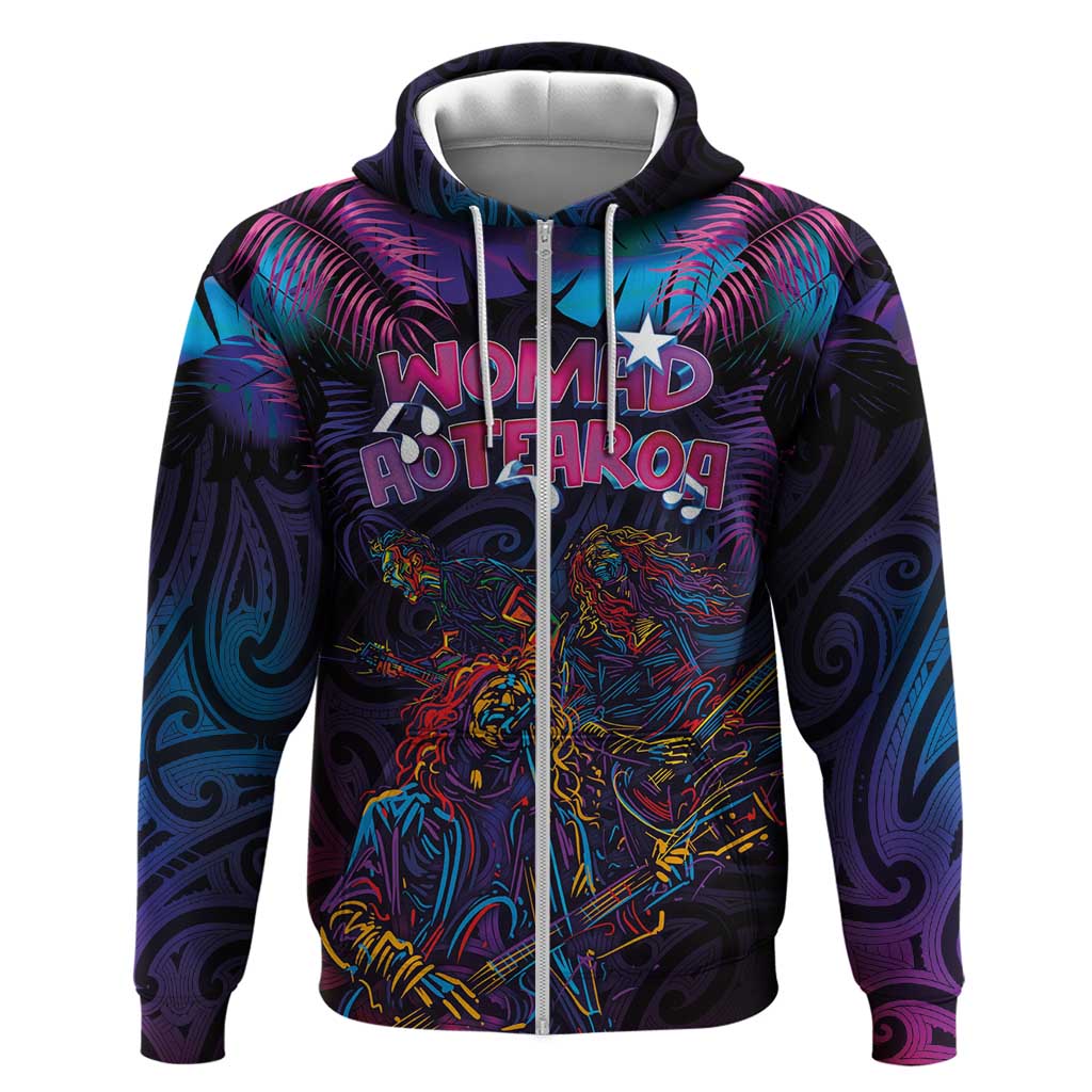 Aotearoa Arts Festival 2025 Zip Hoodie Maori Performing Art and Music - Rhythmic Vibes